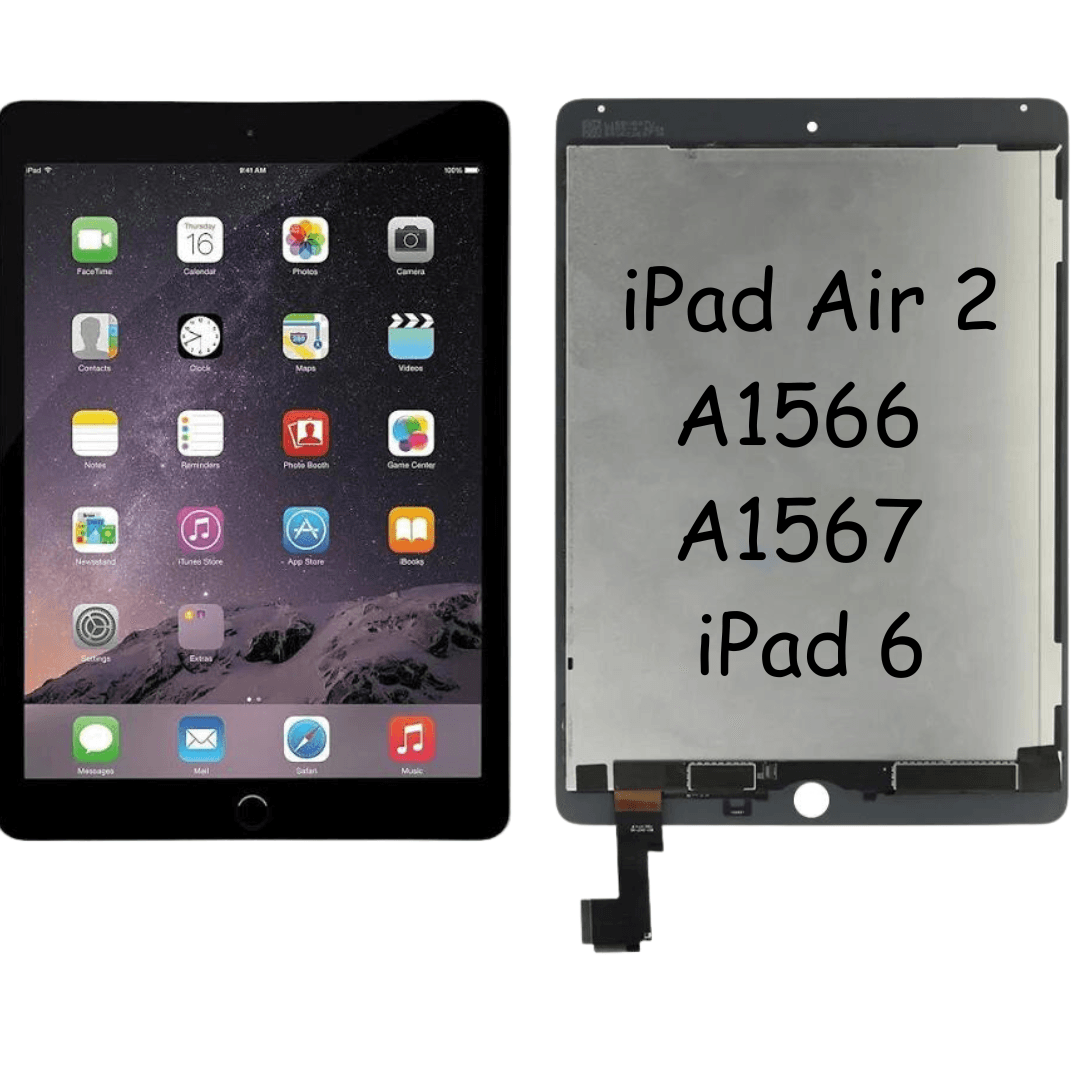 LCD Screen with Digitizer Full Assembly for iPad Air 2 A1566 A1567 / iPad 6 (Black) - Best Cell Phone Parts Distributor in Canada, Parts Source LCD Screen with Digitizer Full Assembly for iPad Air 2 A1566 A1567 / iPad 6 (Black) - Best Cell Phone Parts Distributor in Canada, Parts Source